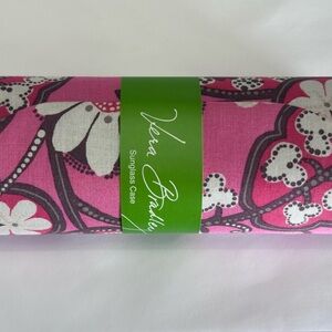 Vera Bradley Blush Pink/ Pink and White Floral Sunglasses Case/Botton